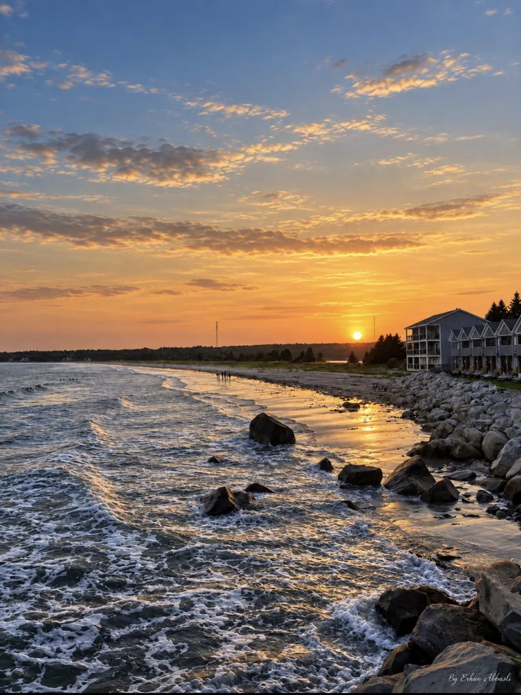 Sunset over Summerville Beach on the South Shore of Nova Scotia